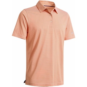 image:imageMens Golf Polo Shirts Short Sleeve Striped Performance Moisture Wicking Dry Fit Golf Shirts for MenOrange Stripe