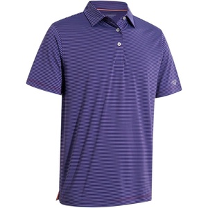 image:imageMens Golf Polo Shirts Short Sleeve Striped Performance Moisture Wicking Dry Fit Golf Shirts for MenPlum Blue Stripe