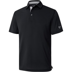 image:imageMens Golf Shirt Short and Long Sleeve Moisture Wicking Dry Fit Performance Solid Casual Pique Golf Polo Shirts for MenBlack