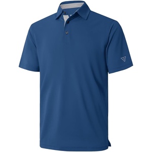 image:imageMens Golf Shirt Short and Long Sleeve Moisture Wicking Dry Fit Performance Solid Casual Pique Golf Polo Shirts for MenBlue