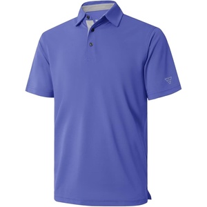image:imageMens Golf Shirt Short and Long Sleeve Moisture Wicking Dry Fit Performance Solid Casual Pique Golf Polo Shirts for MenBluish Violet