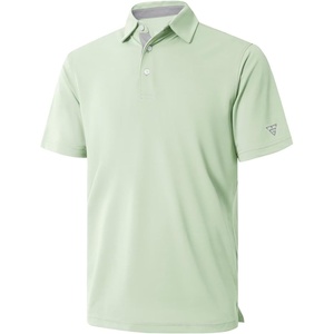 image:imageMens Golf Shirt Short and Long Sleeve Moisture Wicking Dry Fit Performance Solid Casual Pique Golf Polo Shirts for MenCanary Green