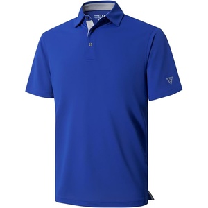 image:imageMens Golf Shirt Short and Long Sleeve Moisture Wicking Dry Fit Performance Solid Casual Pique Golf Polo Shirts for MenCobalt