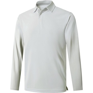 image:imageMens Golf Shirt Short and Long Sleeve Moisture Wicking Dry Fit Performance Solid Casual Pique Golf Polo Shirts for MenCreamlong
