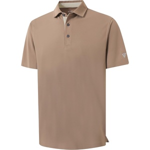 image:imageMens Golf Shirt Short and Long Sleeve Moisture Wicking Dry Fit Performance Solid Casual Pique Golf Polo Shirts for MenLight Brown