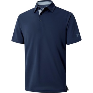 image:imageMens Golf Shirt Short and Long Sleeve Moisture Wicking Dry Fit Performance Solid Casual Pique Golf Polo Shirts for MenNavy