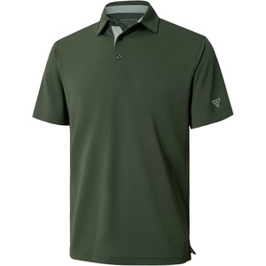 image:imageMens Golf Shirt Short and Long Sleeve Moisture Wicking Dry Fit Performance Solid Casual Pique Golf Polo Shirts for MenOlive Green