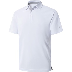 image:imageMens Golf Shirt Short and Long Sleeve Moisture Wicking Dry Fit Performance Solid Casual Pique Golf Polo Shirts for MenWhite