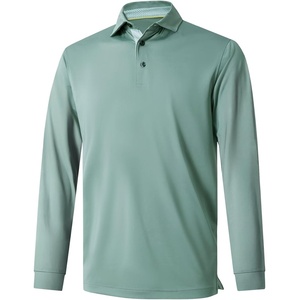 image:imageMens Polo Shirts Short and Long Sleeve Casual Solid Stylish Dry Fit Performance Designed Collared Golf Polo Shirts for MenBeryl Greenlong
