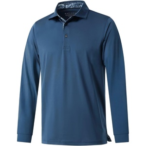 image:imageMens Polo Shirts Short and Long Sleeve Casual Solid Stylish Dry Fit Performance Designed Collared Golf Polo Shirts for MenBluelong