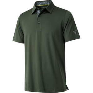 image:imageMens Polo Shirts Short and Long Sleeve Casual Solid Stylish Dry Fit Performance Designed Collared Golf Polo Shirts for MenOlive Green