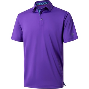 image:imageMens Polo Shirts Short and Long Sleeve Casual Solid Stylish Dry Fit Performance Designed Collared Golf Polo Shirts for MenPurple