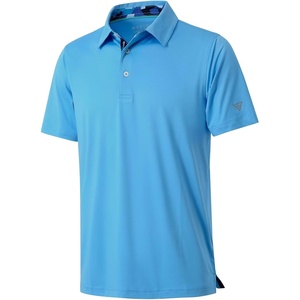 image:imageMens Polo Shirts Short and Long Sleeve Casual Solid Stylish Dry Fit Performance Designed Collared Golf Polo Shirts for MenSky Blue