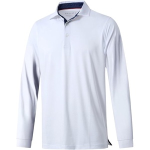 image:imageMens Polo Shirts Short and Long Sleeve Casual Solid Stylish Dry Fit Performance Designed Collared Golf Polo Shirts for MenWhitelong