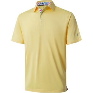 image:imageMens Polo Shirts Short and Long Sleeve Casual Solid Stylish Dry Fit Performance Designed Collared Golf Polo Shirts for MenYellow