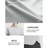 image:imageM MAELREG 5Button Polo Shirts for Women Stretch Dry Fit Performance Lightweight Contrast Collared Golf Shirts Short SleeveLight Grey
