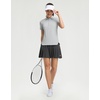 image:imageM MAELREG 5Button Polo Shirts for Women Stretch Dry Fit Performance Lightweight Contrast Collared Golf Shirts Short SleeveLight Grey
