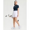 image:imageM MAELREG 5Button Polo Shirts for Women Stretch Dry Fit Performance Lightweight Contrast Collared Golf Shirts Short SleeveNavy