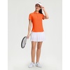 image:imageM MAELREG 5Button Polo Shirts for Women Stretch Dry Fit Performance Lightweight Contrast Collared Golf Shirts Short SleeveOrang