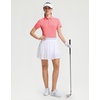 image:imageM MAELREG 5Button Polo Shirts for Women Stretch Dry Fit Performance Lightweight Contrast Collared Golf Shirts Short SleevePink