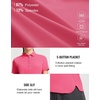 image:imageM MAELREG 5Button Polo Shirts for Women Stretch Dry Fit Performance Lightweight Contrast Collared Golf Shirts Short SleeveRose