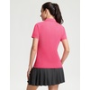 image:imageM MAELREG 5Button Polo Shirts for Women Stretch Dry Fit Performance Lightweight Contrast Collared Golf Shirts Short SleeveRose