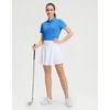 image:imageM MAELREG 5Button Polo Shirts for Women Stretch Dry Fit Performance Lightweight Contrast Collared Golf Shirts Short SleeveSky Blue