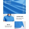 image:imageM MAELREG 5Button Polo Shirts for Women Stretch Dry Fit Performance Lightweight Contrast Collared Golf Shirts Short SleeveSky Blue