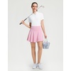 image:imageM MAELREG 5Button Polo Shirts for Women Stretch Dry Fit Performance Lightweight Contrast Collared Golf Shirts Short SleeveWhite
