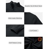 image:imageM MAELREG Boys Long Sleeve Quarter Zip Pullover Fleece Warmth Mock Neck Solid Youth Sweatshirt Winter Clothes for KidsBlack