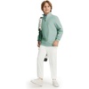 image:imageM MAELREG Boys Long Sleeve Quarter Zip Pullover Fleece Warmth Mock Neck Solid Youth Sweatshirt Winter Clothes for KidsDusty Green