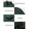 image:imageM MAELREG Boys Long Sleeve Quarter Zip Pullover Fleece Warmth Mock Neck Solid Youth Sweatshirt Winter Clothes for KidsForest Green