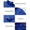 image:imageM MAELREG Boys Long Sleeve Quarter Zip Pullover Fleece Warmth Mock Neck Solid Youth Sweatshirt Winter Clothes for KidsKlein Blue