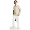 image:imageM MAELREG Boys Long Sleeve Quarter Zip Pullover Fleece Warmth Mock Neck Solid Youth Sweatshirt Winter Clothes for KidsLight Khaki