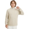 image:imageM MAELREG Boys Long Sleeve Quarter Zip Pullover Fleece Warmth Mock Neck Solid Youth Sweatshirt Winter Clothes for KidsLight Khaki