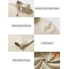 image:imageM MAELREG Boys Long Sleeve Quarter Zip Pullover Fleece Warmth Mock Neck Solid Youth Sweatshirt Winter Clothes for KidsLight Khaki