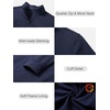 image:imageM MAELREG Boys Long Sleeve Quarter Zip Pullover Fleece Warmth Mock Neck Solid Youth Sweatshirt Winter Clothes for KidsNavy
