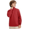 image:imageM MAELREG Boys Long Sleeve Quarter Zip Pullover Fleece Warmth Mock Neck Solid Youth Sweatshirt Winter Clothes for KidsRed