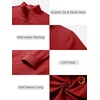 image:imageM MAELREG Boys Long Sleeve Quarter Zip Pullover Fleece Warmth Mock Neck Solid Youth Sweatshirt Winter Clothes for KidsRed