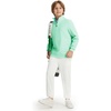 image:imageM MAELREG Boys Long Sleeve Quarter Zip Pullover Fleece Warmth Mock Neck Solid Youth Sweatshirt Winter Clothes for KidsTurquoise