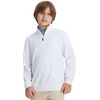image:imageM MAELREG Boys Long Sleeve Quarter Zip Pullover Fleece Warmth Mock Neck Solid Youth Sweatshirt Winter Clothes for KidsWhite