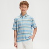 image:imageM MAELREG Boys Polo Shirts Funny Print Stretch Lightweight Short Sleeve Casual Collared Golf Shirts for Boys with 3 ButtonBlue Ethnic
