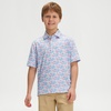 image:imageM MAELREG Boys Polo Shirts Funny Print Stretch Lightweight Short Sleeve Casual Collared Golf Shirts for Boys with 3 ButtonColorful Graffiti