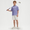 image:imageM MAELREG Boys Polo Shirts Funny Print Stretch Lightweight Short Sleeve Casual Collared Golf Shirts for Boys with 3 ButtonPink Purple Flower