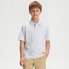 image:imageM MAELREG Boys Polo Shirts Funny Print Stretch Lightweight Short Sleeve Casual Collared Golf Shirts for Boys with 3 ButtonWhite Navy Hockey