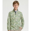 image:imageM MAELREG Boys Quarter Zip Print Pullover Midlayer 14 Zip Kids SweatshirtsBeryl Green Camo