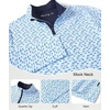 image:imageM MAELREG Boys Quarter Zip Print Pullover Midlayer 14 Zip Kids SweatshirtsBlue Dinosaur