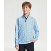 image:imageM MAELREG Boys Quarter Zip Print Pullover Midlayer 14 Zip Kids SweatshirtsBlue Dinosaur