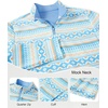 image:imageM MAELREG Boys Quarter Zip Print Pullover Midlayer 14 Zip Kids SweatshirtsBlue Ethnic