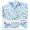 image:imageM MAELREG Boys Quarter Zip Print Pullover Midlayer 14 Zip Kids SweatshirtsLight Blue Camo